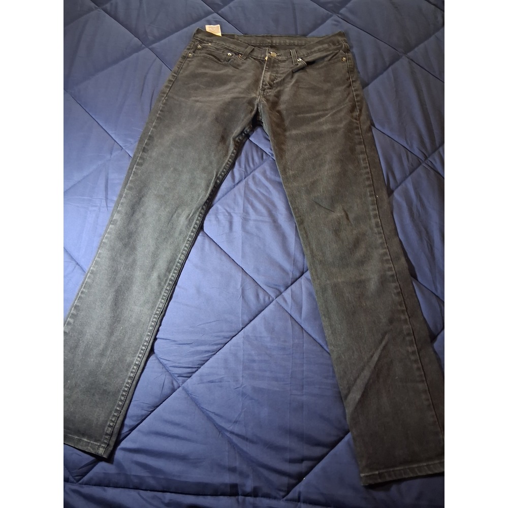 Levis 511 Slim Fit Jeans Mens 34x34 Faded Black Denim‎ 04511-1907
